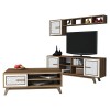 LIVING ROOM COMPOSITION FK11852.03 2PCS MELAMINE IN WALNUT-WHITE