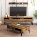 LIVING ROOM COMPOSITION FK11856.01 2PCS MELAMINE IN WALNUT