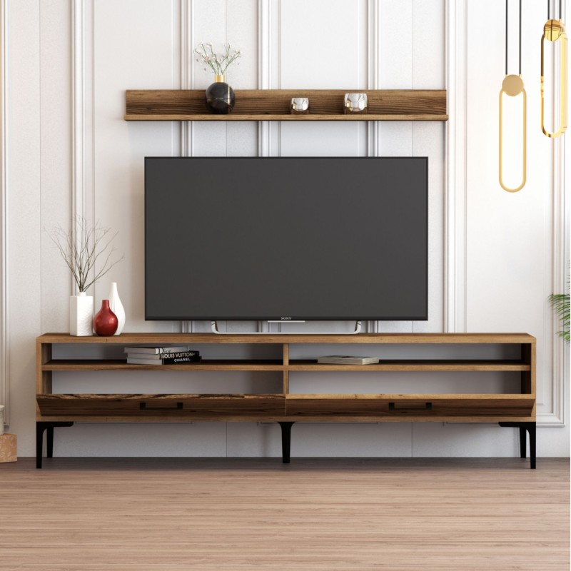 LIVING ROOM COMPOSITION FK11856.01 2PCS MELAMINE IN WALNUT