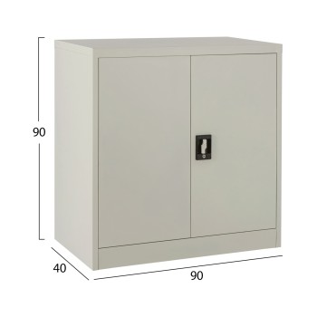 WARDROBE METAL FK5960.11 WITH 3 STORAGE SPACES LIGHT GREY 90Χ40Χ90Hcm. WARDROBE METAL FK5960.11 WITH 3 STORAGE SPACES LIGHT GREY 90Χ40Χ90Hcm.