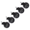 CASTER WHEELS FK1179 5PCS SET SPARE PARTS FOR OFFICE CHAIRS- ELASTIC POLYURETHANE