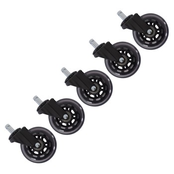 CASTER WHEELS FK1179 5PCS SET SPARE PARTS FOR OFFICE CHAIRS- ELASTIC POLYURETHANE
