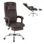 EXECUTIVE OFFICE CHAIR FK1057.19 BROWN WITH FOLDING FOOTREST 58x71x128Hcm.