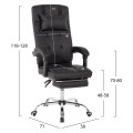 EXECUTIVE OFFICE CHAIR FK1057.11 BLACK WITH FOLDING FOOTREST 58x71x128Hcm. EXECUTIVE OFFICE CHAIR FK1057.11 BLACK WITH FOLDING FOOTREST 58x71x128Hcm.