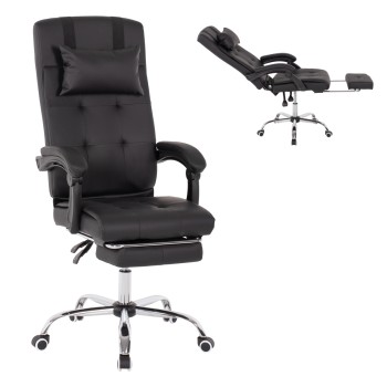 EXECUTIVE OFFICE CHAIR FK1057.11 BLACK WITH FOLDING FOOTREST 58x71x128Hcm.