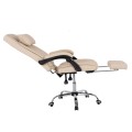 EXECUTIVE OFFICE CHAIR FK1057.12 BEIGE WITH FOLDING FOOTREST 58x71x128Hcm. EXECUTIVE OFFICE CHAIR FK1057.12 BEIGE WITH FOLDING FOOTREST 58x71x128Hcm.