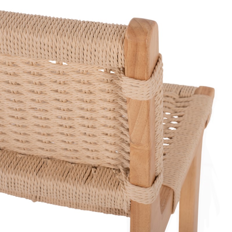 BARSTOOL MEDIUM-HEIGHT FK9332.01 RUBBERWOOD & ROPE- NATURAL COLOR 45x46x95Hcm. BARSTOOL MEDIUM-HEIGHT FK9332.01 RUBBERWOOD & ROPE- NATURAL COLOR 45x46x95Hcm.
