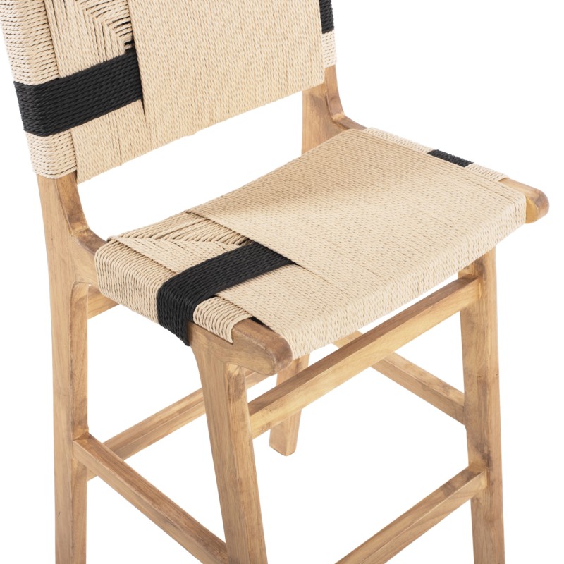 BARSTOOL MEDIUM-HEIGHT FK9325.01 RUBBERWOOD & ROPE- NATURAL RUSTIC COLOR 45x46x95Hcm. BARSTOOL MEDIUM-HEIGHT FK9325.01 RUBBERWOOD & ROPE- NATURAL RUSTIC COLOR 45x46x95Hcm.
