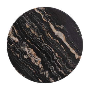 TABLETOP ROUND FK5227.15 5787 WERZALIT Φ60 BLACK GOLD MARBLE