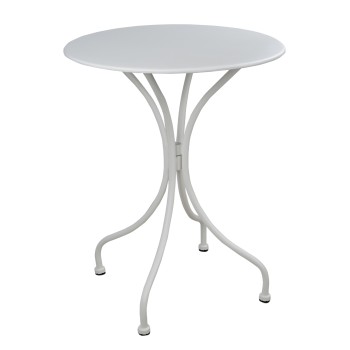 TABLE ROUND METALLIC FK5104.12 IN WHITE COLOR Φ60x72Hcm.