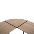 CORNER DESK FK9319 DARK GREY METAL FRAME AND MDF DESKTOP IN OAK COLOR 147X112X74Hcm. CORNER DESK FK9319 DARK GREY METAL FRAME AND MDF DESKTOP IN OAK COLOR 147X112X74Hcm.