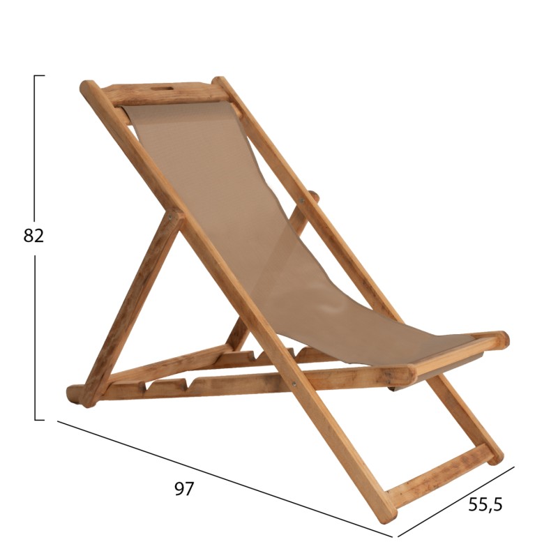 FOLDING BEACH CHAIR LIMNOS FK11765.05 BEECH WOOD NATURAL COLOR NO ARMS TEXTLINE FABRIC MOCHA COLOR FOLDING BEACH CHAIR LIMNOS FK11765.05 BEECH WOOD NATURAL COLOR NO ARMS TEXTLINE FABRIC MOCHA COLOR
