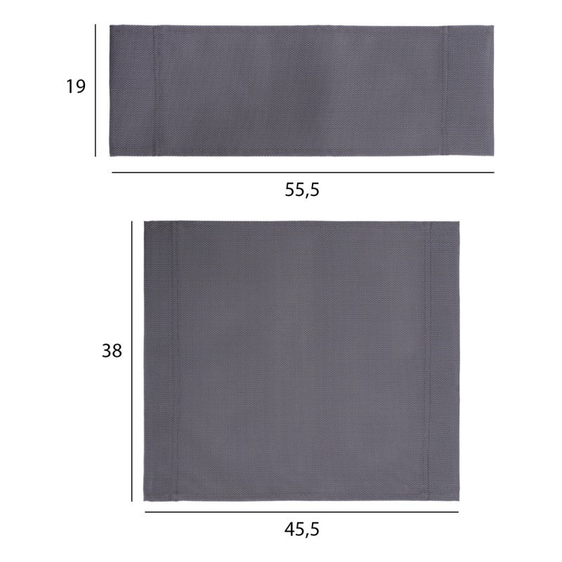 FABRIC CUSHION SET FK11252.30 FOR NAXOS DIRECTOR'S CHAIR IN DARK GREY COLOR FABRIC CUSHION SET FK11252.30 FOR NAXOS DIRECTOR'S CHAIR IN DARK GREY COLOR