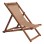 FOLDING BEACH CHAIR LIMNOS FK11707.04 BEECH WOOD WALNUT COLOR NO ARMS WATERPROOF FABRIC MOCHA COLOR