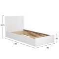 BED MELANY FK346.05 WITH 1 DRAWER- WHITE 90X190 cm. BED MELANY FK346.05 WITH 1 DRAWER- WHITE 90X190 cm.
