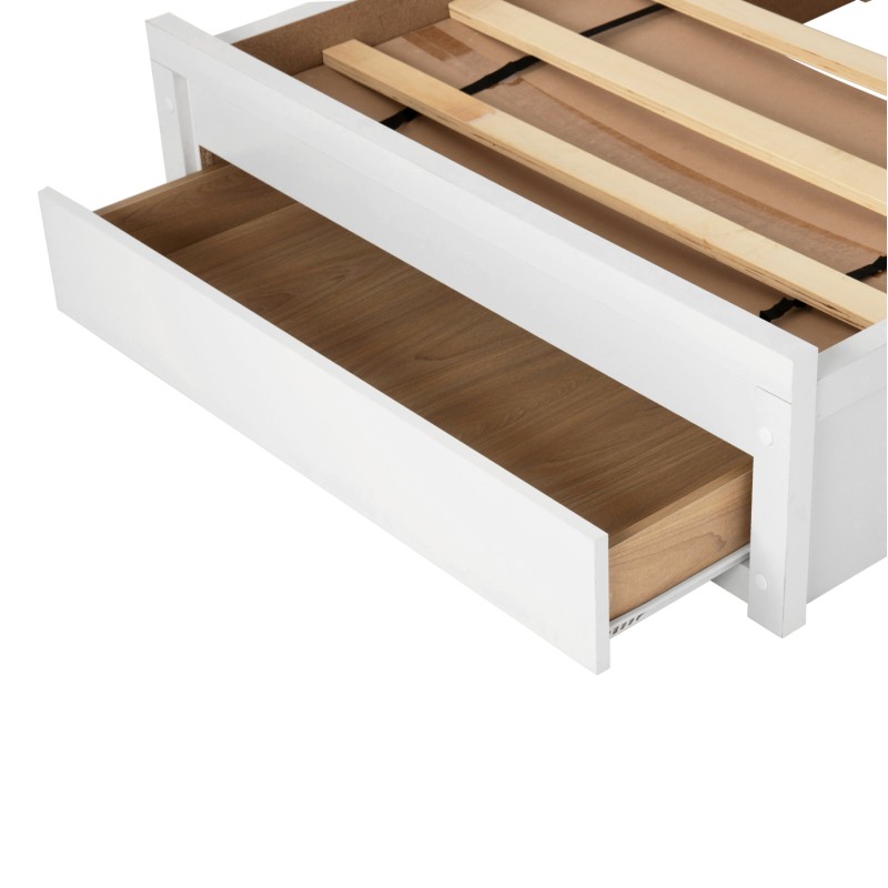 BED MELANY FK346.05 WITH 1 DRAWER- WHITE 90X190 cm. BED MELANY FK346.05 WITH 1 DRAWER- WHITE 90X190 cm.