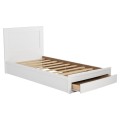 BED MELANY FK323.05 WITH 1 DRAWER WHITE 110X190 cm. BED MELANY FK323.05 WITH 1 DRAWER WHITE 110X190 cm.