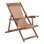 FOLDING BEACH CHAIR LIMNOS FK11878 BEECH WOOD WALNUT COLOR WITH ARMS TEXTLINE FABRIC WALNUT COLOR