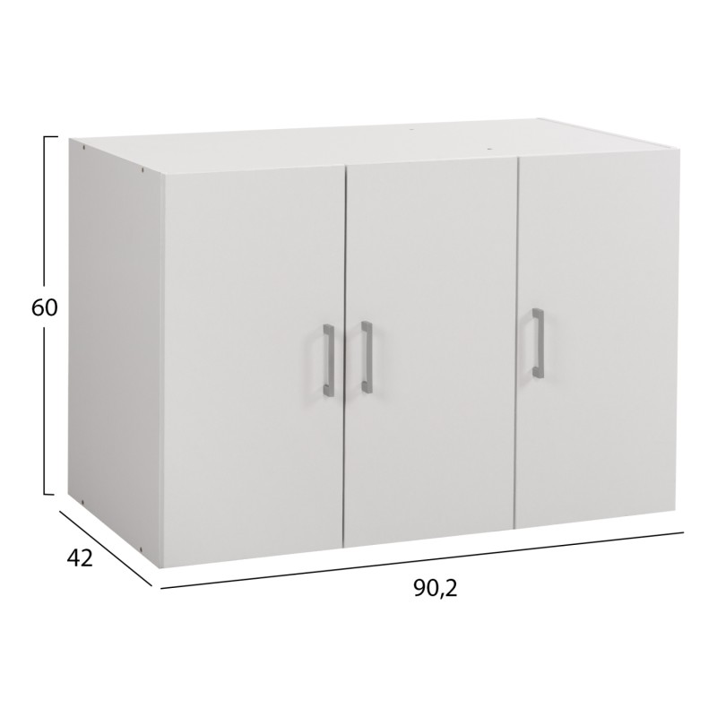 UPPER CABINET FOR 3-LEAF WARDROBE ALIVIA FK351.05 MELAMINE IN WHITE 90,2x42x60Hcm. UPPER CABINET FOR 3-LEAF WARDROBE ALIVIA FK351.05 MELAMINE IN WHITE 90,2x42x60Hcm.