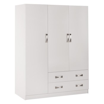 WARDROBE 3-LEAF CARLY FK384.05 WITH 2 DRAWERS IN WHITE COLOR 150X55Χ180Hcm.