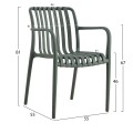 ARMCHAIR POLYPROPYLENE TIPPY FK5940.07 DARK OLIVE 55x55x81Hcm. ARMCHAIR POLYPROPYLENE TIPPY FK5940.07 DARK OLIVE 55x55x81Hcm.