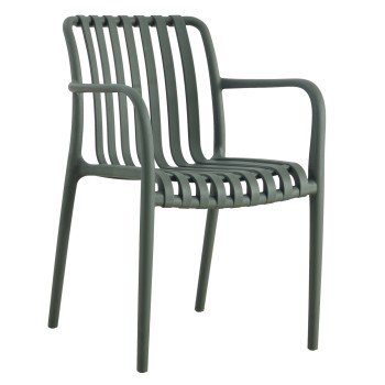 ARMCHAIR POLYPROPYLENE TIPPY FK5940.07 DARK OLIVE 55x55x81Hcm.