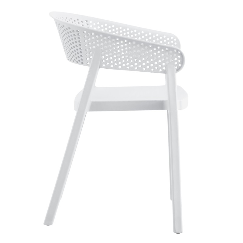 ARMCHAIR POLYPROPYLENE PERFOE FK5941.01 IN WHITE 56x50x73Hcm. ARMCHAIR POLYPROPYLENE PERFOE FK5941.01 IN WHITE 56x50x73Hcm.