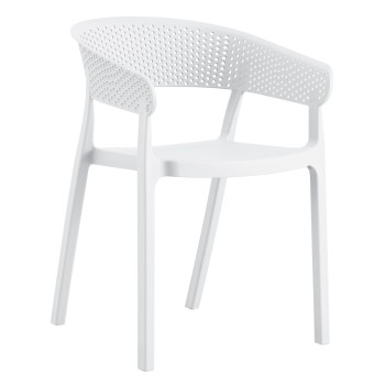 ARMCHAIR POLYPROPYLENE PERFOE FK5941.01 IN WHITE 56x50x73Hcm.