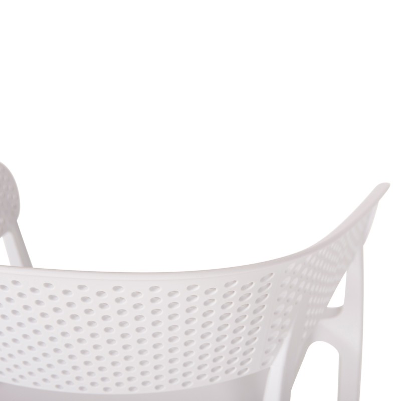 ARMCHAIR POLYPROPYLENE PERFOE FK5941.01 IN WHITE 56x50x73Hcm. ARMCHAIR POLYPROPYLENE PERFOE FK5941.01 IN WHITE 56x50x73Hcm.
