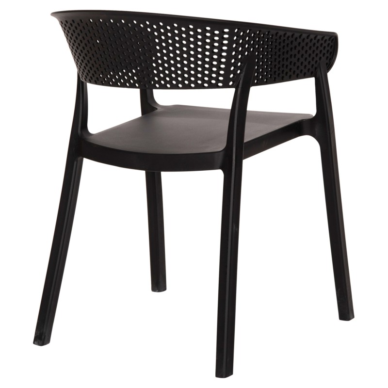 ARMCHAIR POLYPROPYLENE PERFOE FK5941.02 IN BLACK 56x50x73Hcm. ARMCHAIR POLYPROPYLENE PERFOE FK5941.02 IN BLACK 56x50x73Hcm.