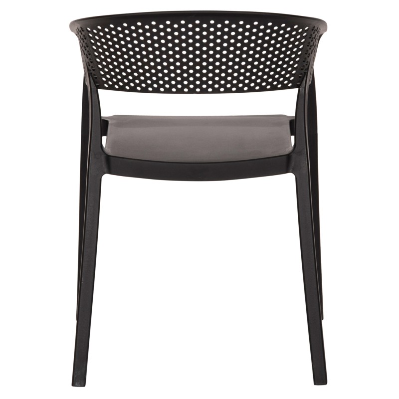 ARMCHAIR POLYPROPYLENE PERFOE FK5941.02 IN BLACK 56x50x73Hcm. ARMCHAIR POLYPROPYLENE PERFOE FK5941.02 IN BLACK 56x50x73Hcm.