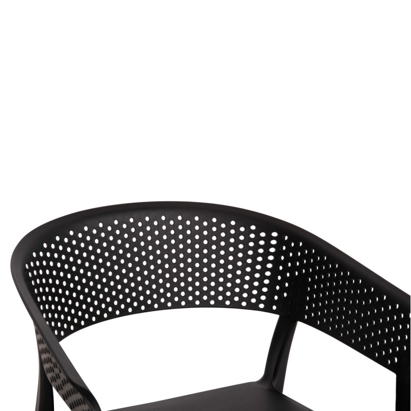 ARMCHAIR POLYPROPYLENE PERFOE FK5941.02 IN BLACK 56x50x73Hcm. ARMCHAIR POLYPROPYLENE PERFOE FK5941.02 IN BLACK 56x50x73Hcm.