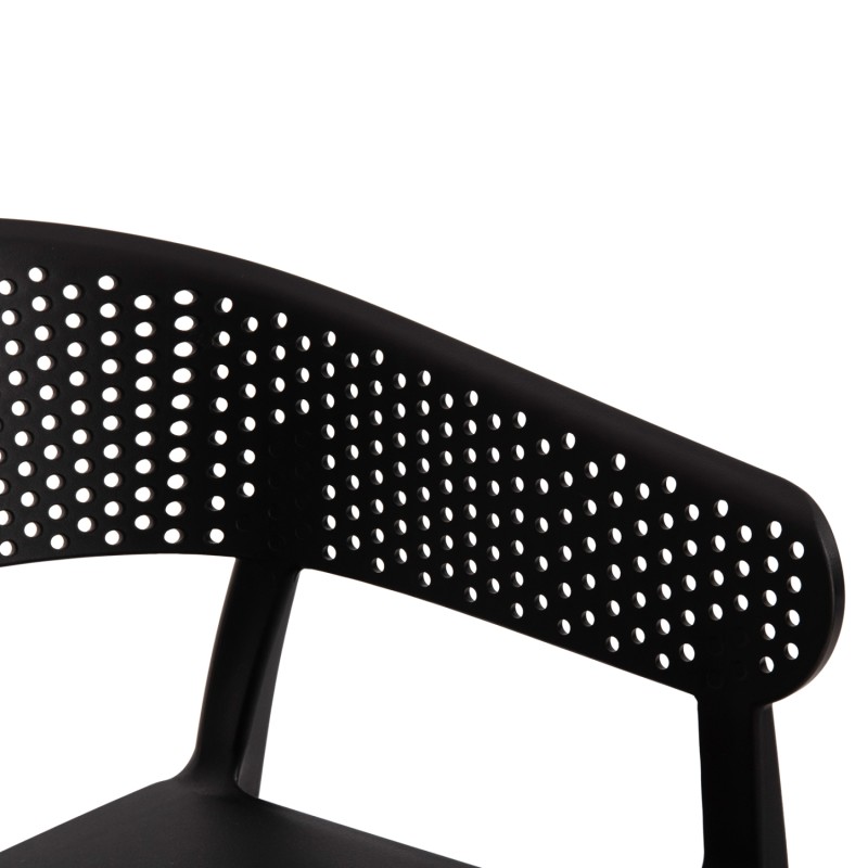 ARMCHAIR POLYPROPYLENE PERFOE FK5941.02 IN BLACK 56x50x73Hcm. ARMCHAIR POLYPROPYLENE PERFOE FK5941.02 IN BLACK 56x50x73Hcm.