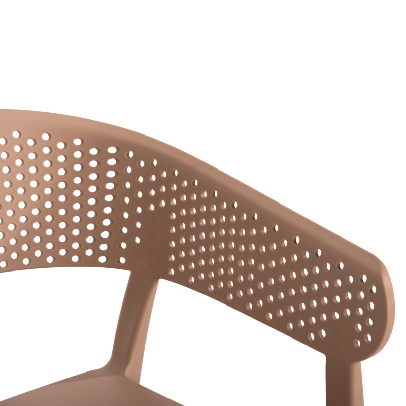 ARMCHAIR POLYPROPYLENE PERFOE FK5941.03 IN CAPPUCCINO 56x50x73Hcm. ARMCHAIR POLYPROPYLENE PERFOE FK5941.03 IN CAPPUCCINO 56x50x73Hcm.