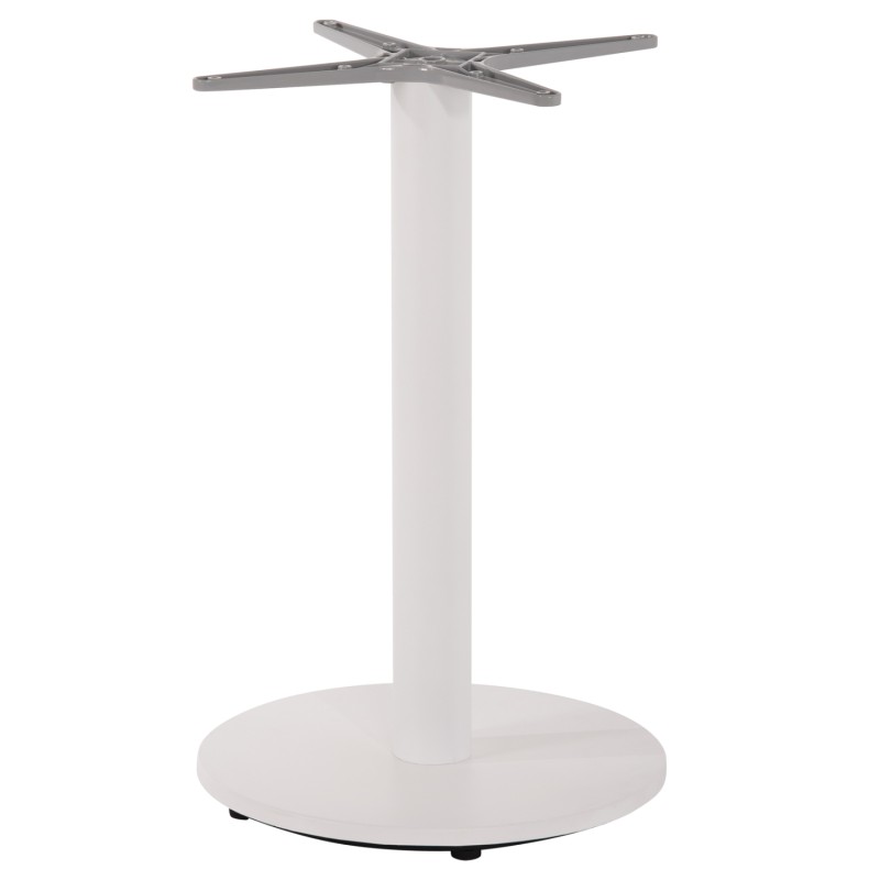 TABLE BASE ALUMINUM FK476.02 ROUND IN MATTE WHITE 48x48cm CROSS Φ45Χ72Hcm. TABLE BASE ALUMINUM FK476.02 ROUND IN MATTE WHITE 48x48cm CROSS Φ45Χ72Hcm.