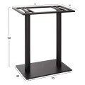 BAR TABLE BASE FK478.01 MEDIUM HEIGHT MATTE BLACK METAL 2-PILLAR 40Χ80Χ90Hcm. BAR TABLE BASE FK478.01 MEDIUM HEIGHT MATTE BLACK METAL 2-PILLAR 40Χ80Χ90Hcm.