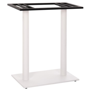 BAR TABLE BASE FK478.02 MEDIUM HEIGHT MATTE WHITE METAL 2-PILLAR 40Χ80Χ90Hcm.