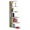 BOOKCASE MINI TARS FK2241.11 SONOMA MELAMINE-WHITE METAL RODS 65x22-24x146Hcm.