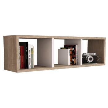 WALL SHELF MELAMINE SONOMA & WHITE 90x22x25,6Hcm.FK9228.12