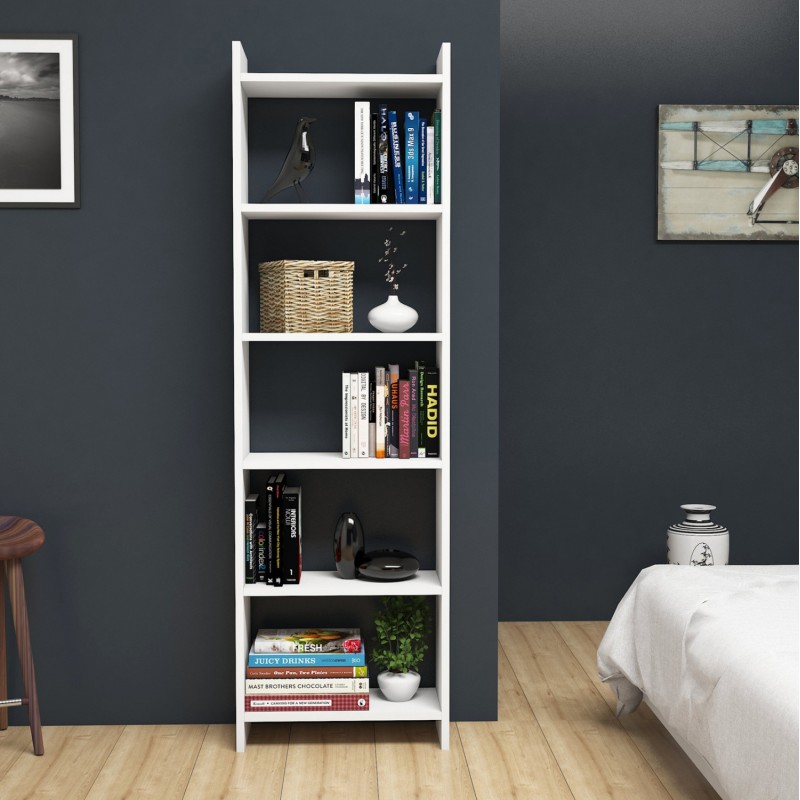 BOOKCASE CLASSIKER FK9226.11 MELAMINE WHITE 48,5x22x160Hcm. BOOKCASE CLASSIKER FK9226.11 MELAMINE WHITE 48,5x22x160Hcm.