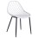 CHAIR POLYPROPYLENE FK9524.01 IN WHITE COLOR WITH BLACK METAL LEGS 52x53x82Hcm.