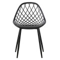 CHAIR POLYPROPYLENE FK9524.02 BLACK WITH MATTE BLACK METAL LEGS 52x53x82Hcm. CHAIR POLYPROPYLENE FK9524.02 BLACK WITH MATTE BLACK METAL LEGS 52x53x82Hcm.