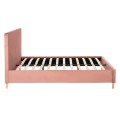 BED INDRA FK662.12 VELVET DUSTY PINK FOR MATTRESS 160x200cm. BED INDRA FK662.12 VELVET DUSTY PINK FOR MATTRESS 160x200cm.