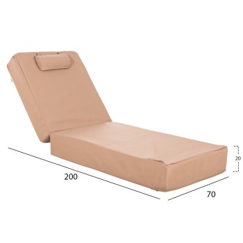 SUNBED CUSHION TEXTLINE SIFNOS MOCHA FB911761.04 200(120+80)x70x20Hcm. SUNBED CUSHION TEXTLINE SIFNOS MOCHA FB911761.04 200(120+80)x70x20Hcm.