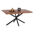 TABLE MONTANA FK11882 BLACK METAL BASE WITH SOLID ACACIA WOOD TABLETOP 160x90x74,5Hcm. TABLE MONTANA FK11882 BLACK METAL BASE WITH SOLID ACACIA WOOD TABLETOP 160x90x74,5Hcm.