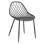 CHAIR POLYPROPYLENE FK9524.10 IN GREY COLOR WITH BLACK METAL LEGS 52x53x82Hcm.