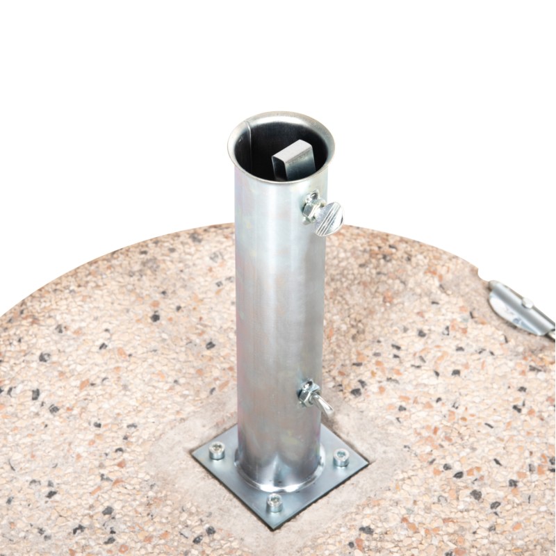 PREMIUM UMBRELLA BASE FK5476.70P CONCRETE MOSAIC 70KG WITH HANDLES AND GALVANISED TUBE Φ62mm PREMIUM UMBRELLA BASE FK5476.70P CONCRETE MOSAIC 70KG WITH HANDLES AND GALVANISED TUBE Φ62mm