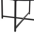 COFFEE TABLE FK9420.03 MELAMINE BLACK MARBLE-BLACK METAL LEGS Φ80x48,5Hcm. COFFEE TABLE FK9420.03 MELAMINE BLACK MARBLE-BLACK METAL LEGS Φ80x48,5Hcm.