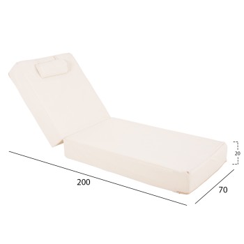 SUNBED CUSHION TEXTLINE SIFNOS BEIGE FB911761.02 200(120+80)x70x20Hcm. SUNBED CUSHION TEXTLINE SIFNOS BEIGE FB911761.02 200(120+80)x70x20Hcm.