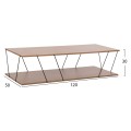 COFFEE TABLE TARS FK8927.12 WALNUT MELAMINE-BLACK METAL RODS 120Χ50Χ30Hcm. COFFEE TABLE TARS FK8927.12 WALNUT MELAMINE-BLACK METAL RODS 120Χ50Χ30Hcm.